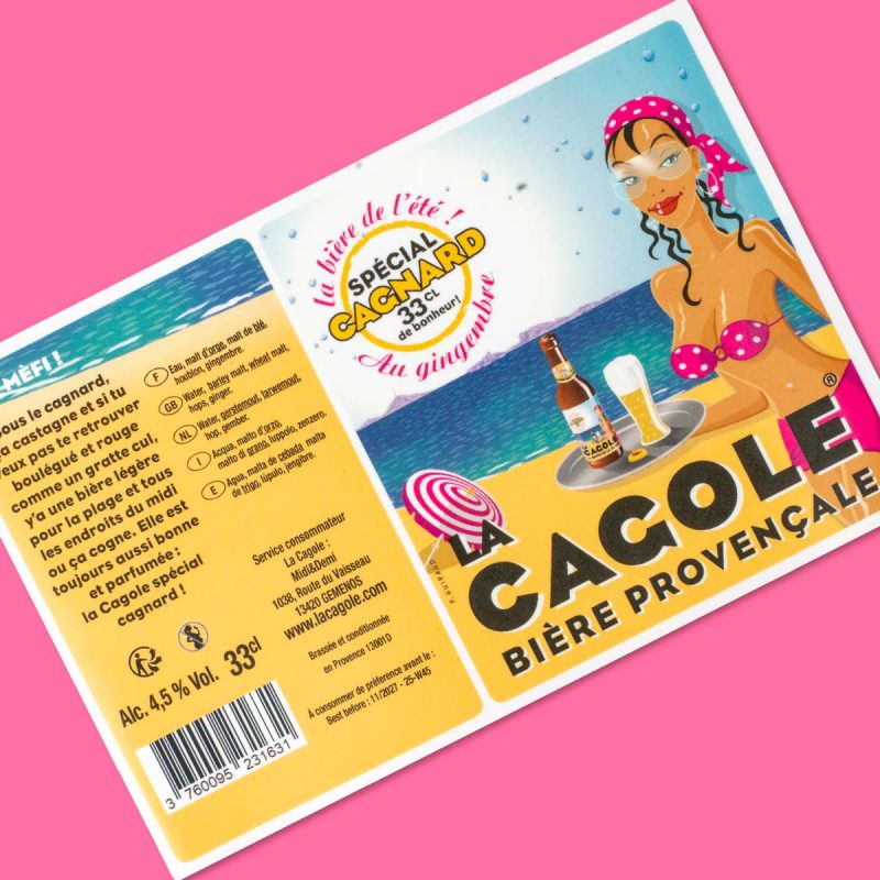 LA CAGOLE - ÉTIQUETTE À PLAT