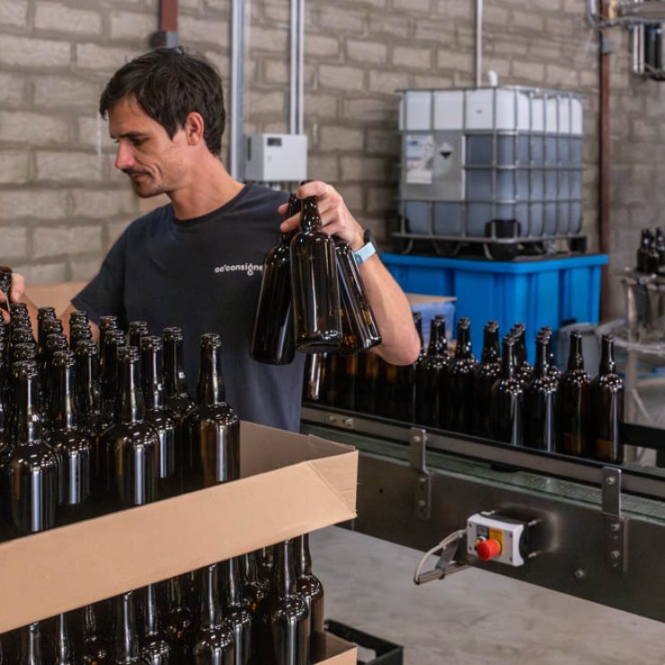 Préparation pour retour des bouteilles lavées